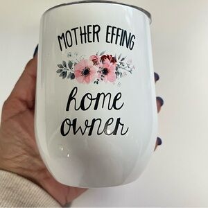 Metal Insulated Stemless Wine Cup With Lid